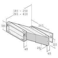Einbau-Briefkasten ausziehbar 265-410mm 14-1-20923 vz