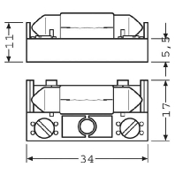 Beleuchtungshalter mit Soffitte 15V 97-9-85131