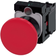 Pilzdrucktaster 22mm, rot, 1 3SU1100-1BA20-1CA0