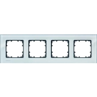 Rahmen 4-fach Delta Miro Glas,ws 5TG1204-1