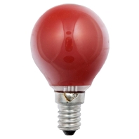 Round lamp 25W 230V E14 red 40265