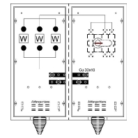 Equipped meter cabinet IP54 800x800mm KS4025