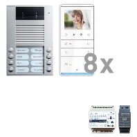 Door station set with video 8 phones PVE16080-0010