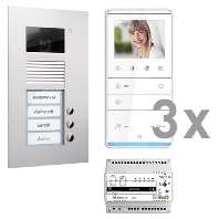 Door station set with video 3 phones PVU17030-0010