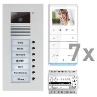 Door station set with video 7 phones PVU17070-0010