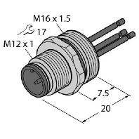 Circular connector, mounting (without EC-FS4-0,5/16