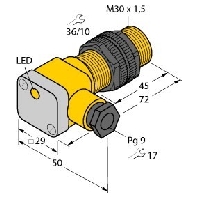 Inductive proximity switch 10mm BI10-P30SK-Y1X