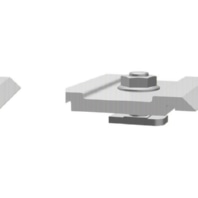 Klemme mitte silber Solartrgerziegel