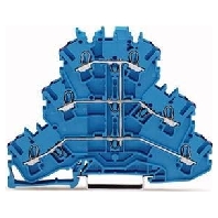 Dreistockklemme 6-Leiter, blau 2002-3209