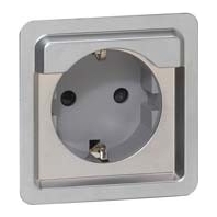 Socket outlet protective contact chrome 077836