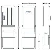 Verteilersule A070-M-1850 H1850xB590xT320, 6010-0101.44 - Aktionsartikel