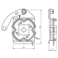 Click-Antriebslager heroal,rechts 4015K-17