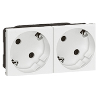 Socket SCHUKO 45 double white, 077252 - Promotional item