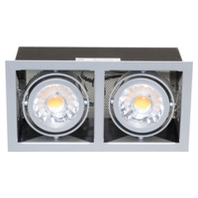 LED-Deckeneinbaustrahler Mini Kardan E2 2x6W 38 ww 2x600lm titan, 1740072013 - Aktionsartikel