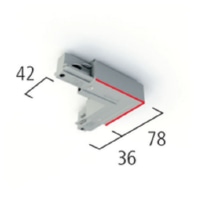 L-connector LB23 protective conductor outside silver