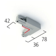 L-connector LB23 protective conductor inside silver