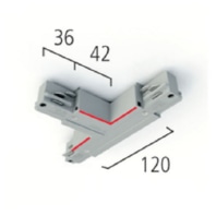 T-connector LB23 protective conductor inside left traffic white