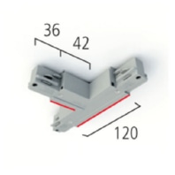 T-connector LB23 protective conductor outside right traffic white