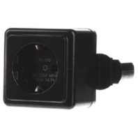 Socket adapter 3-phase construction 240V/6.3A black