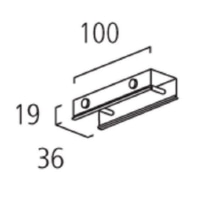 Joint connector LB23 for rope or pendulum suspension, traffic white