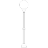 Bollard light LB23 1x E27 75W H: 1380-2220mm white