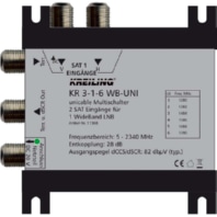 Unicable Multischalter 2SAT Eing/1UniAusg. KR 3-1-6 WB-UNI