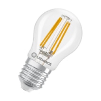 LED-Tropfenlampe E27 827, klar, dimmbar LEDCl.P40FDP3.4W827C