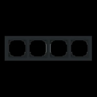 Frame 4-gang blue 1724-4028
