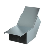 Flat bend for fire-resistant duct PLM BR 1220 FS
