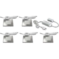5er-Set LED-Einbauleuchte neutral-wei� edelstahl +Tr.24/30W 61056458003