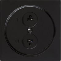 Stereo-Steckdose schwarz S-Color, 040247