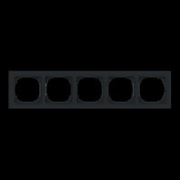 Frame 5-gang blue 1725-4028