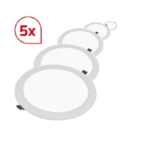 LED downlight set (quantity: 5) 3000K, 600095
