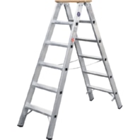 Stufenstehleiter beidseit. 6 Stufen 51706