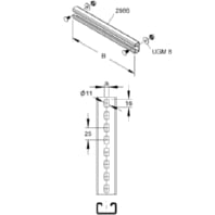 Rung for cable ladder 500mm SPCKL 86/500 F