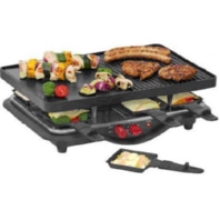 Raclette 1400W, 8 pans, RC 28 sw/chr