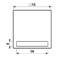 Cover plate for switch/push button red LC 990 NA227