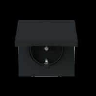 Socket outlet protective contact black 20 EUKB-45M