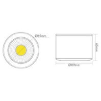LED surface-mounted downlight 930, black, 1856676323