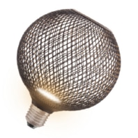 LED decorative lamp E27, 827, black DLF.GB125BL.3.5W827F