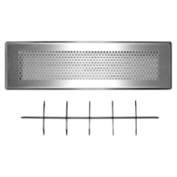 Design Abdeckblende rechteck, Rundleuchte edelstahl 0020197698