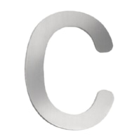 Hausnummer c Klein Edelstahl, 16 cm HN-c
