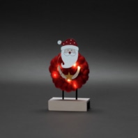 LED-Holzsilhouette Santa mit Baumwolle, 3267-550