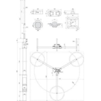 Interception rod with tripod FM D40 L4700 819680