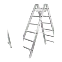 Sprossenstehleiter Alu Industrie 2x9 Spr. 6109