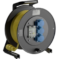 Spezialgummi-Kabeltrommel mit FI und Steckdosen GT 310FIMD325PU325