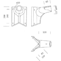 Supporting bracket for luminaires 5NY5103108