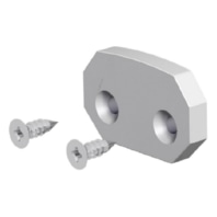 Aluminum profile end plate including screws, APREEAPF