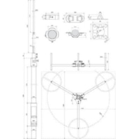 Interception rod with tripod FM D40 L3700 819687