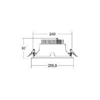 LED-Einbaudownlight 230V 4000K, rund